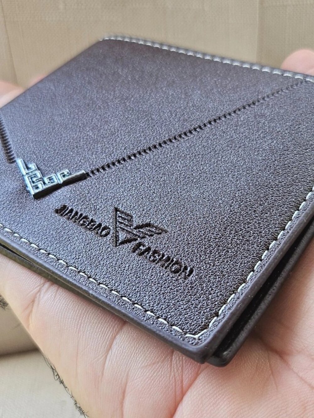 Men Wallet Brown Rubber Faux Leather Bifold Card Holder Waterproof Billfold - Picture 1 of 11